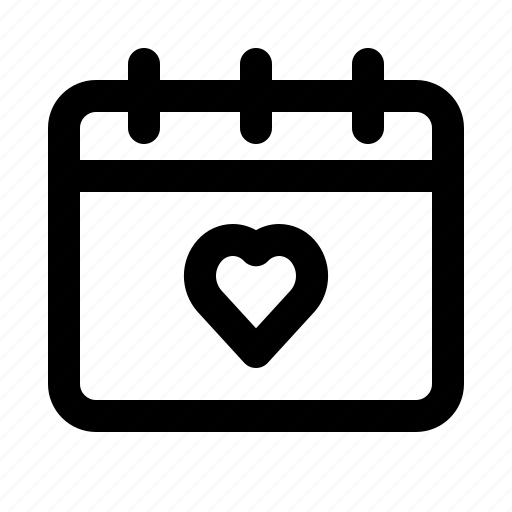 Love, valentine, wedding, married, romance, romantic, calendar icon - Download on Iconfinder