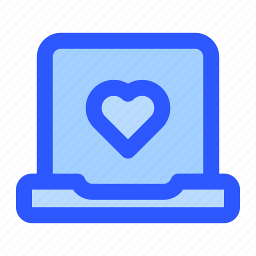 Laptop, computer, work, tool, love icon - Download on Iconfinder