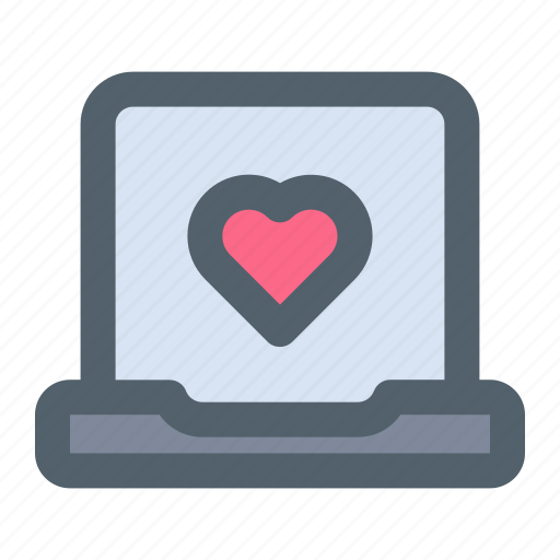 Laptop, computer, work, tool, love icon - Download on Iconfinder