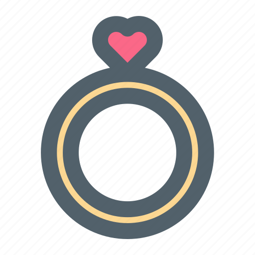 Ring, wedding, valentine, marriage, heart icon - Download on Iconfinder