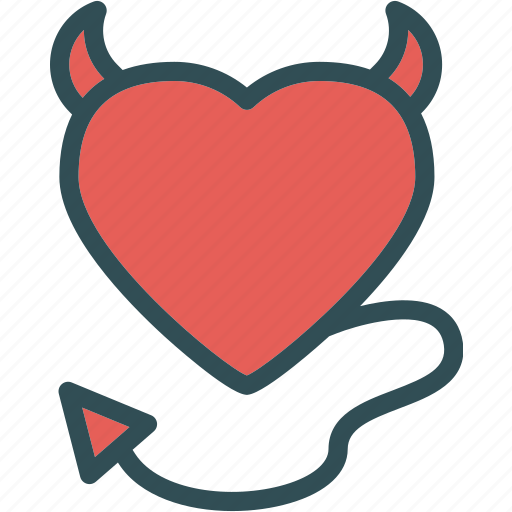 Devil, heart, love, romance icon - Download on Iconfinder