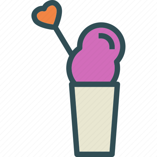 Heart, icecreamcup, love, romance icon - Download on Iconfinder