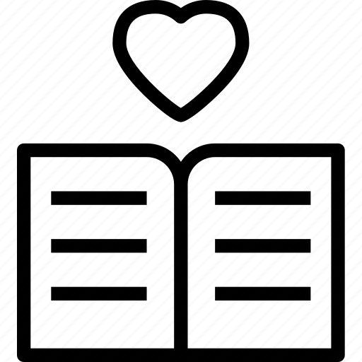 Book, heart, love, romance icon - Download on Iconfinder