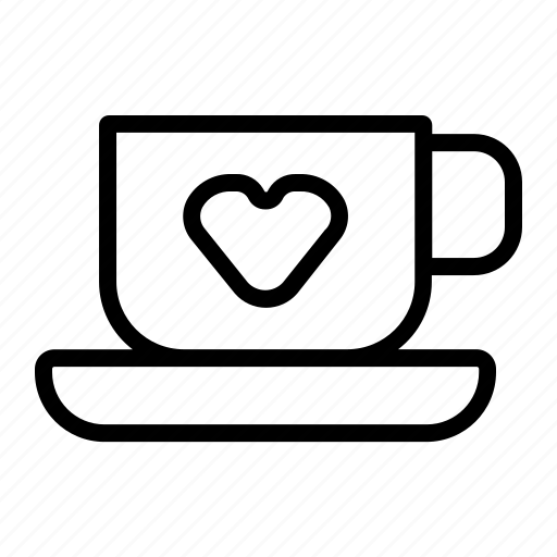 Coffee, hot coffe, heart, love icon - Download on Iconfinder