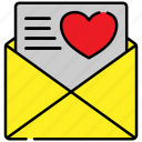 love, like, favorite, mail, message