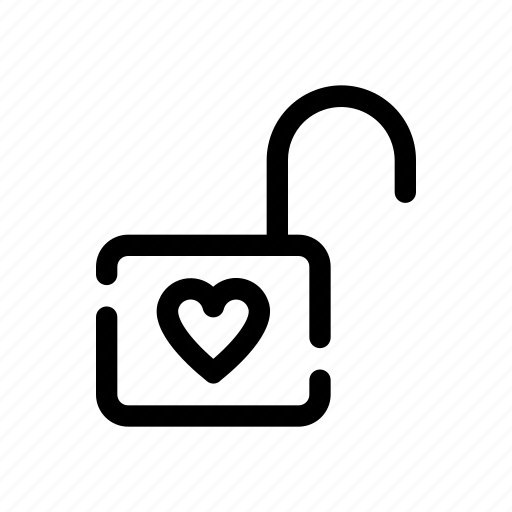 Unlock, open, love, valentine icon - Download on Iconfinder