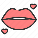 kiss, smiley, mouth, lips, romantic, romance, emoji, heart, love