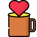 love, cup, coffee, valentine, drink