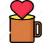 love, cup, coffee, valentine, drink 