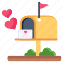 love letter, mailbox, postbox, love mail, romantic letter