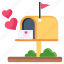 love letter, mailbox, postbox, love mail, romantic letter 