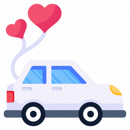 Valentine car, wedding car, vehicle, transport, automobile icon - Download on Iconfinder