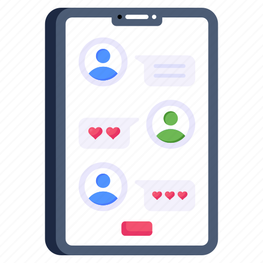 Romantic chat, love messaging, love chat, dating app, online chatting icon - Download on Iconfinder