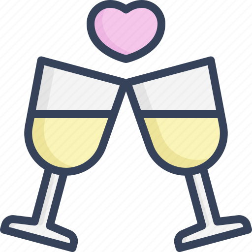 Wedding, cheers, drink, glass, wine icon - Download on Iconfinder
