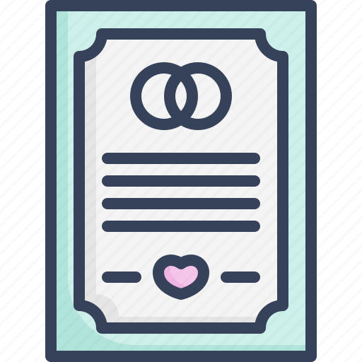Wedding, contract, document, agreement, marriage icon - Download on Iconfinder
