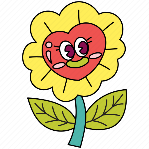 Love, sticker, valentine, romance, flower, floral, petal sticker - Download on Iconfinder