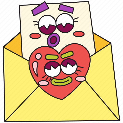 Love, sticker, email, message, envelope, valentine, heart sticker - Download on Iconfinder