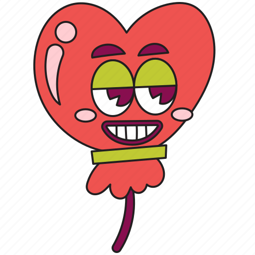 Love, sticker, balloon, heart, party, valentine, celebration sticker - Download on Iconfinder
