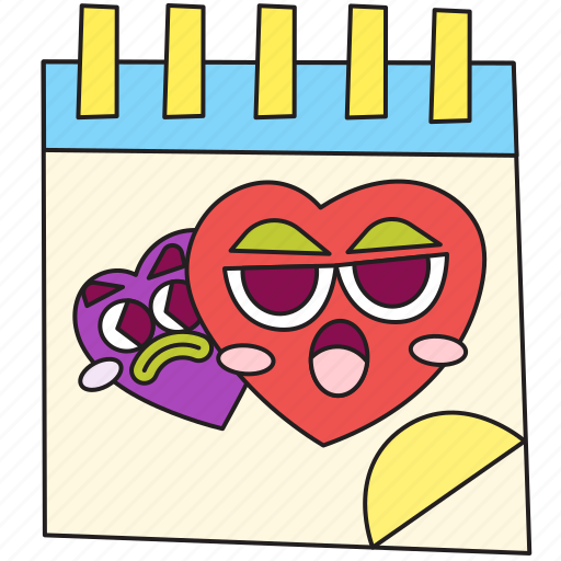 Love, sticker, date, schedule, calendar, heart, valentine sticker - Download on Iconfinder