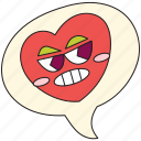 love, sticker, chat, message, text, dialogue, heart, valentine