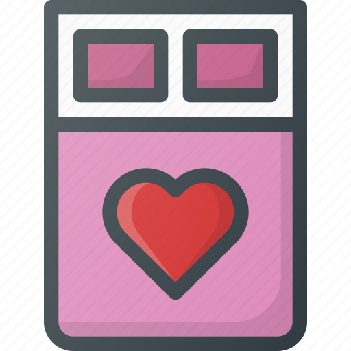 Bed, celebration, day, hotel, love, romantic icon - Download on Iconfinder