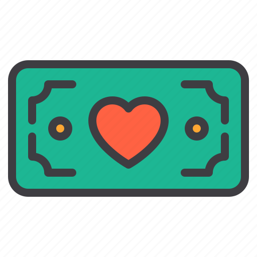 Cash, couple, design, heart, love, money icon - Download on Iconfinder