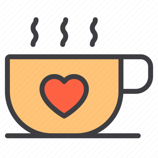 Coffee, couple, design, heart, love icon - Download on Iconfinder