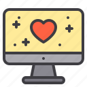 computer, couple, design, heart, love, screen