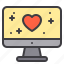 computer, couple, design, heart, love, screen 