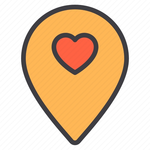 Couple, design, heart, location, love icon - Download on Iconfinder