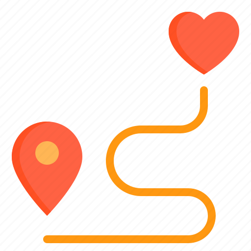 Couple, design, heart, location, love, place icon - Download on Iconfinder