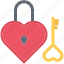 day, heart, key, lock, love, relationship, valentine 