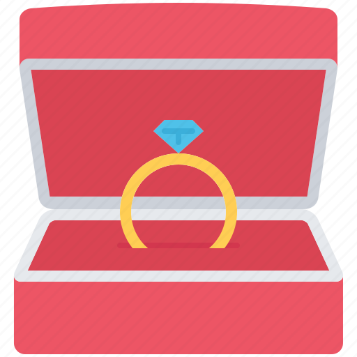 Box, day, love, relationship, ring, valentine, wedding icon - Download on Iconfinder