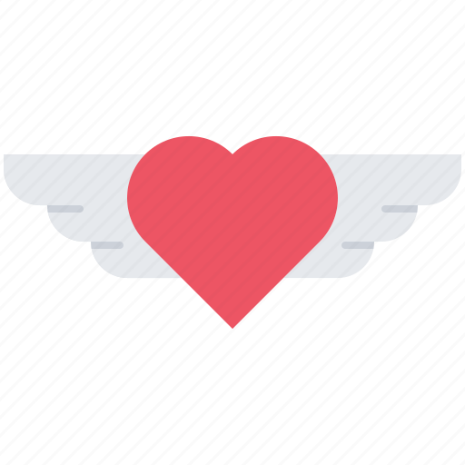 Day, heart, love, relationship, valentine, wing icon - Download on Iconfinder