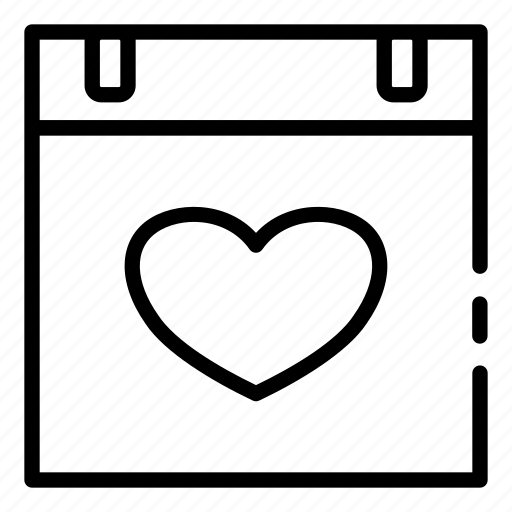 Calendar, heart, love, dating icon - Download on Iconfinder