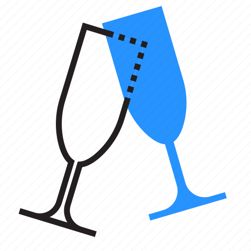 Celebrating, champagne, clinking, glasses icon - Download on Iconfinder