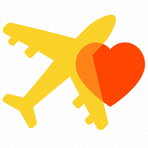 Airplane, heart, honeymoon, trip icon - Download on Iconfinder