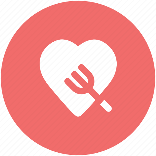 Dining, food menu, fork sign, gourmet, heart, romantic dinner, valentine dining icon - Download on Iconfinder