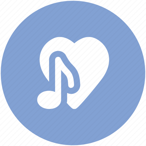 Classical music, heart, instrument, love song, melody, musical note, romantic music icon - Download on Iconfinder