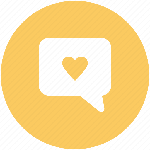Compassion, heart sign, love chat, love via internet, relationship theme, romantic conversation, speech bubble icon - Download on Iconfinder