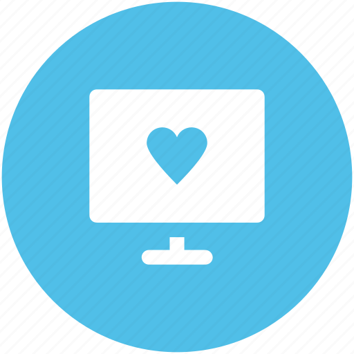 Broadcasting, heart sign, love, love message, love via internet, monitor, valentines day icon - Download on Iconfinder
