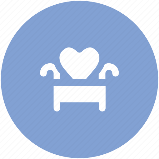 Chair, couch, decorating, furniture, heart shape, love theme, sofa icon - Download on Iconfinder