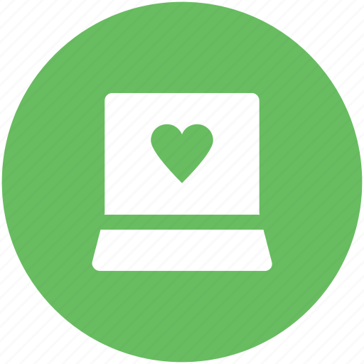 Heart sign, imagination, laptop, love, love inspiration, love via internet, valentine day icon - Download on Iconfinder