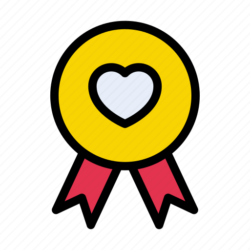 Badge, heart, love, medal, valentine icon - Download on Iconfinder