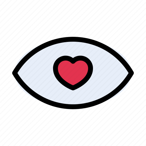 Eye, heart, love, valentine, view icon - Download on Iconfinder