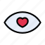 eye, heart, love, valentine, view 