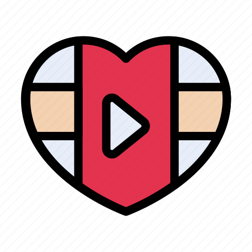 Love, play, romance, valentine, video icon - Download on Iconfinder
