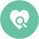 dating, heart, heart search, love symbol, magnifier, marriage proposal find partner