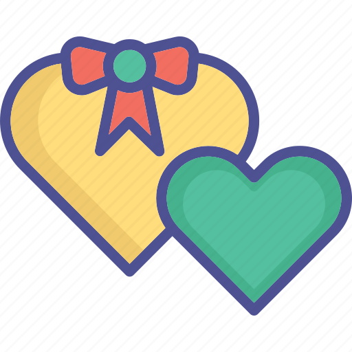 Gift boxes, heart gifts, heart shaped, love presents icon - Download on Iconfinder