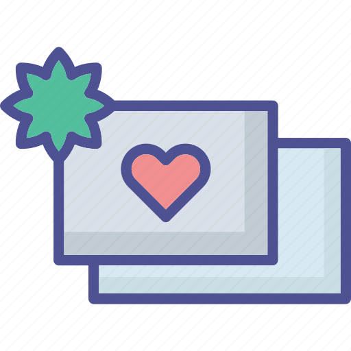 Heart with paper, handkerchief, heart, heart on card icon - Download on Iconfinder